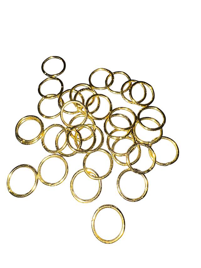 10 mm Altın Kapalı Halka Bağlantı Aparatı Anahtarlık Kolye Bileklik Malzemesi - 100 Adet - 2