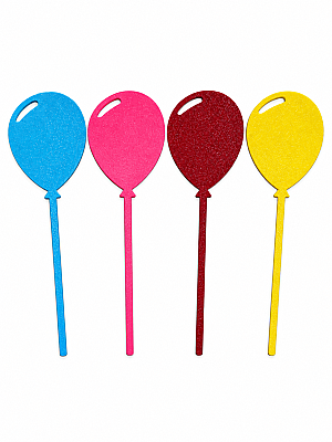 4’lü Balon Pasta Süsü 14 cm | Doğum Günü ve Özel Günler İçin Renkli Pasta Dekoru - 3