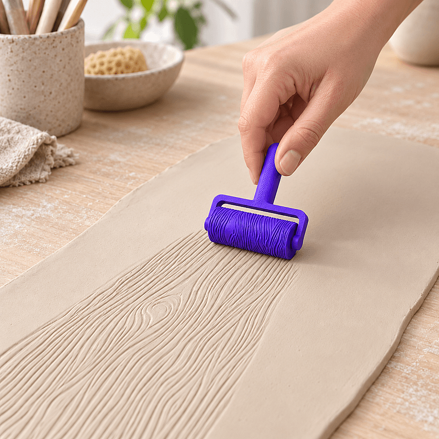 5 cm Desenli Baskı Rulosu | Seramik, Kil, Oyun Hamuru ve Sanat Etkinlikleri İçin - 3
