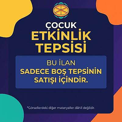 6 Bölmeli Duyusal Oyun ve Aktivite Tepsisi - Montessori Eğitici Materyal (Beyaz) (1)
