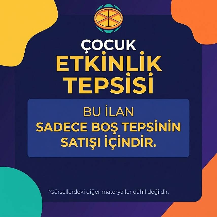 6 Bölmeli Duyusal Oyun ve Aktivite Tepsisi - Montessori Eğitici Materyal (Beyaz) - 2
