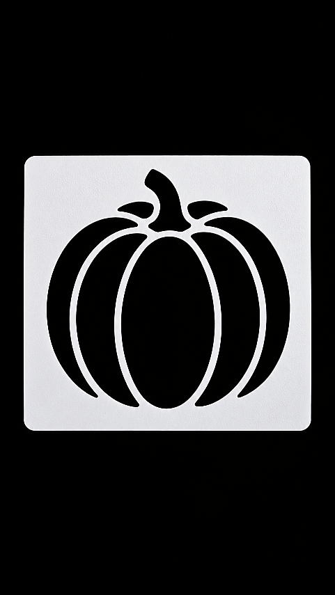 Balkabağı Stencil Şablon 10x10 cm – Halloween Sonbahar Boyama ve Dekorasyon Şablonu - 3