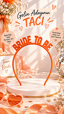 Bride To Be Yazılı Gelin Tacı Bekarlığa Veda Partisi Saç Aksesuarı