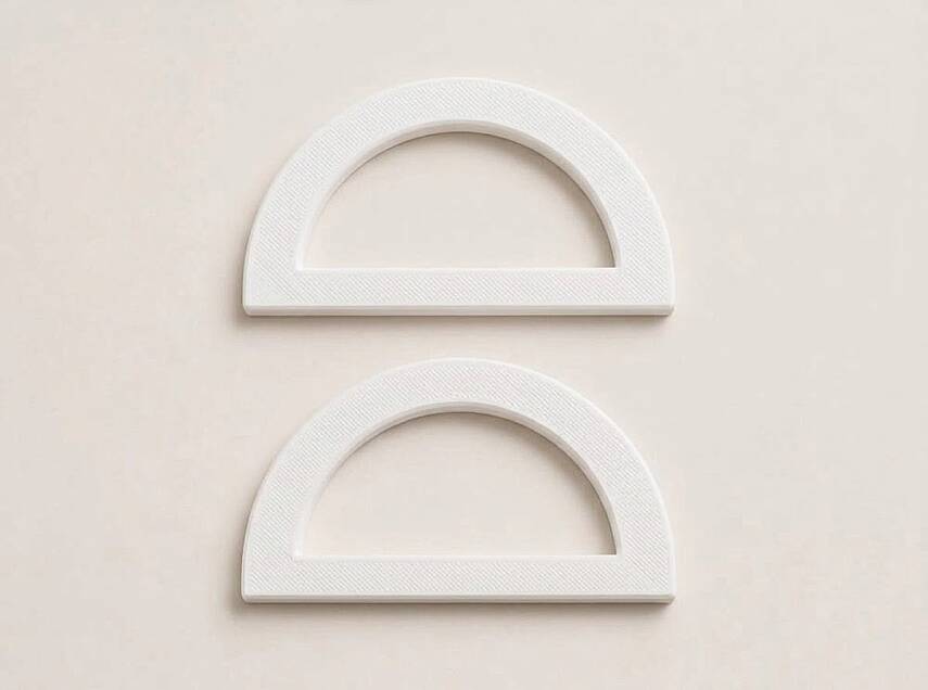 Çanta Yapım Seti Dikdörtgen Çanta Tabanı ve 2 Adet Çanta Sapı 20x11 cm Beyaz - 4