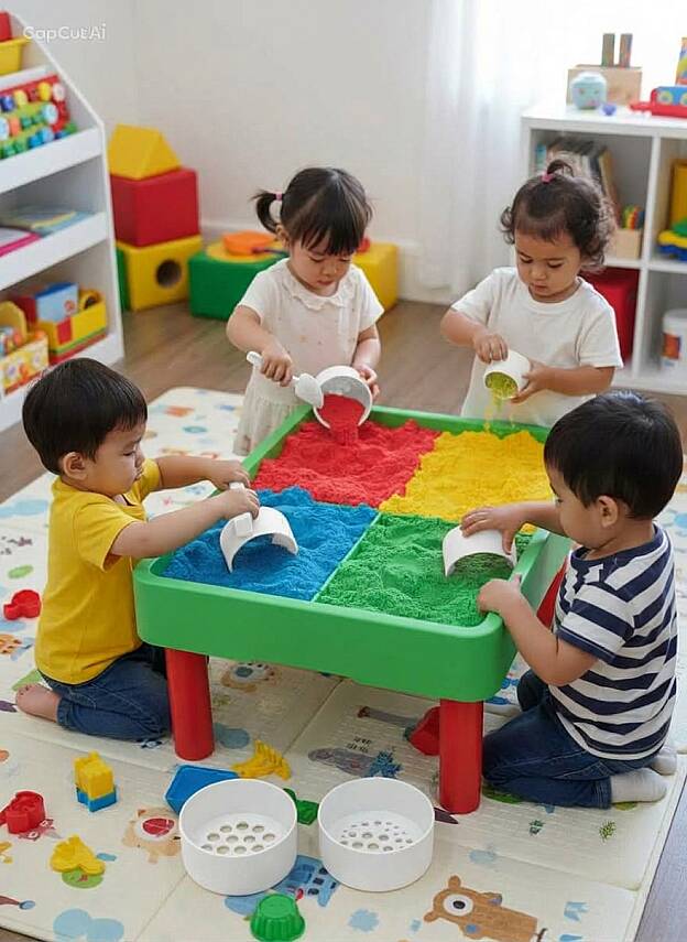 Eğitici Oyun Seti İlave Süzgeç ve Elek Aparatları - 4'lü Duyusal Havuz Aksesuar Seti - Beyaz - 3