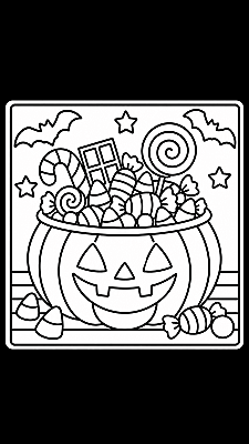 Halloween Balkabağı Boyama Kartı 15x15 cm 3D Baskı Kabartmalı Cadılar Bayramı Etkinliği - 4