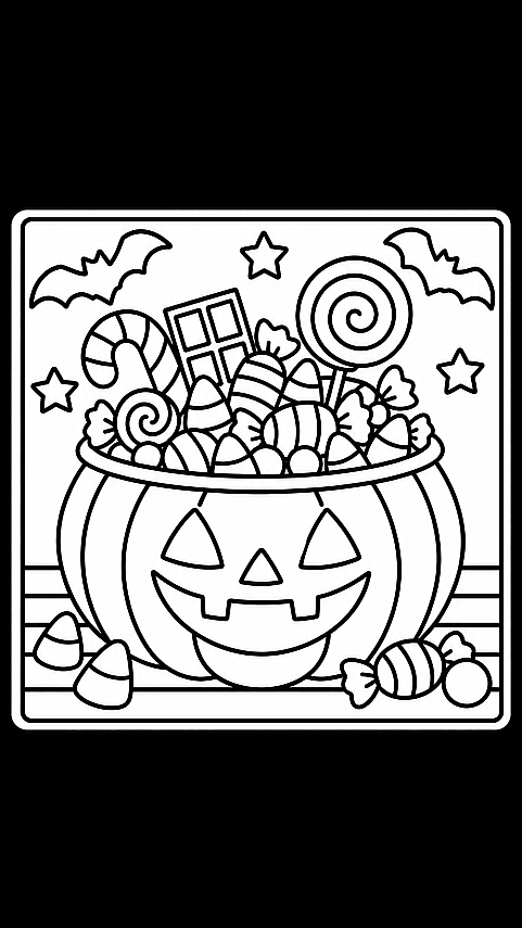 Halloween Balkabağı Boyama Kartı 15x15 cm 3D Baskı Kabartmalı Cadılar Bayramı Etkinliği - 4