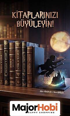 Harry Potter Temalı Kitap Desteği 18x16 cm – Dekoratif Kitap Tutucu Raf Süsü