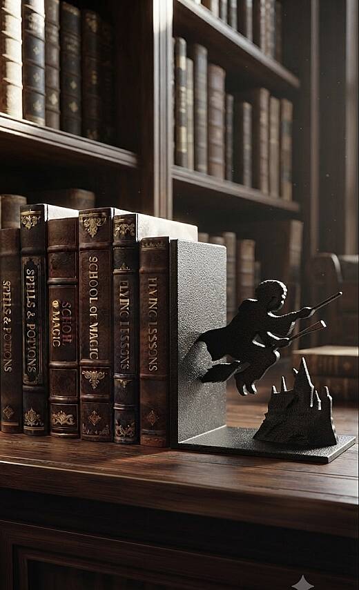Harry Potter Temalı Kitap Desteği 18x16 cm – Dekoratif Kitap Tutucu Raf Süsü - 2